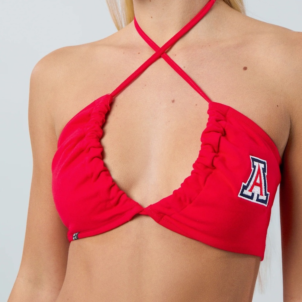 Red Halter Crop Top
